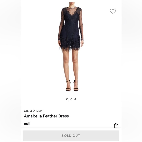 Cinq A Sept Amabella Embroidered Cocktail Dress Ditsy Mesh Feathered Hem size 4 - Picture 2 of 9